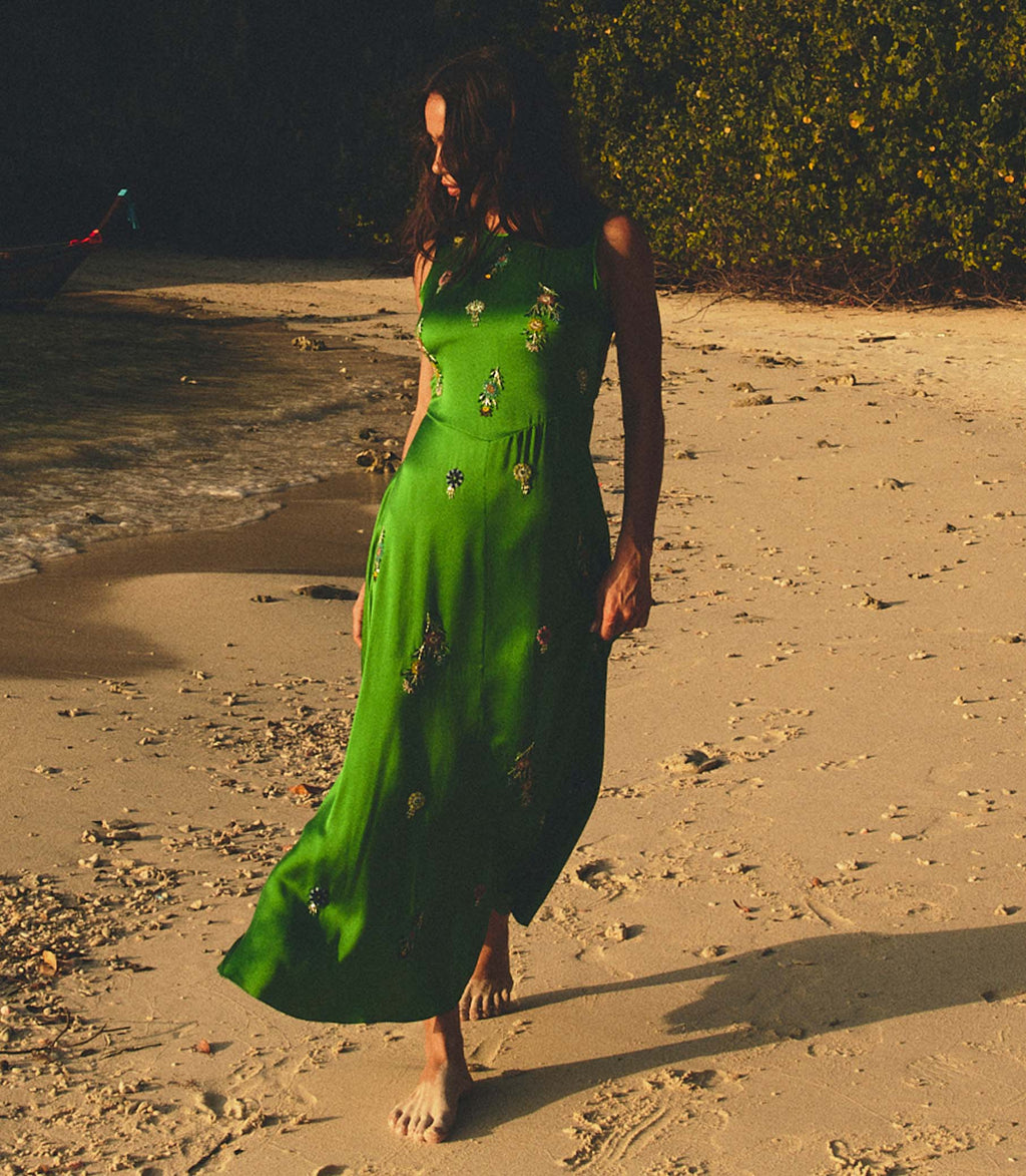 AMARI DRESS -- EMERALD