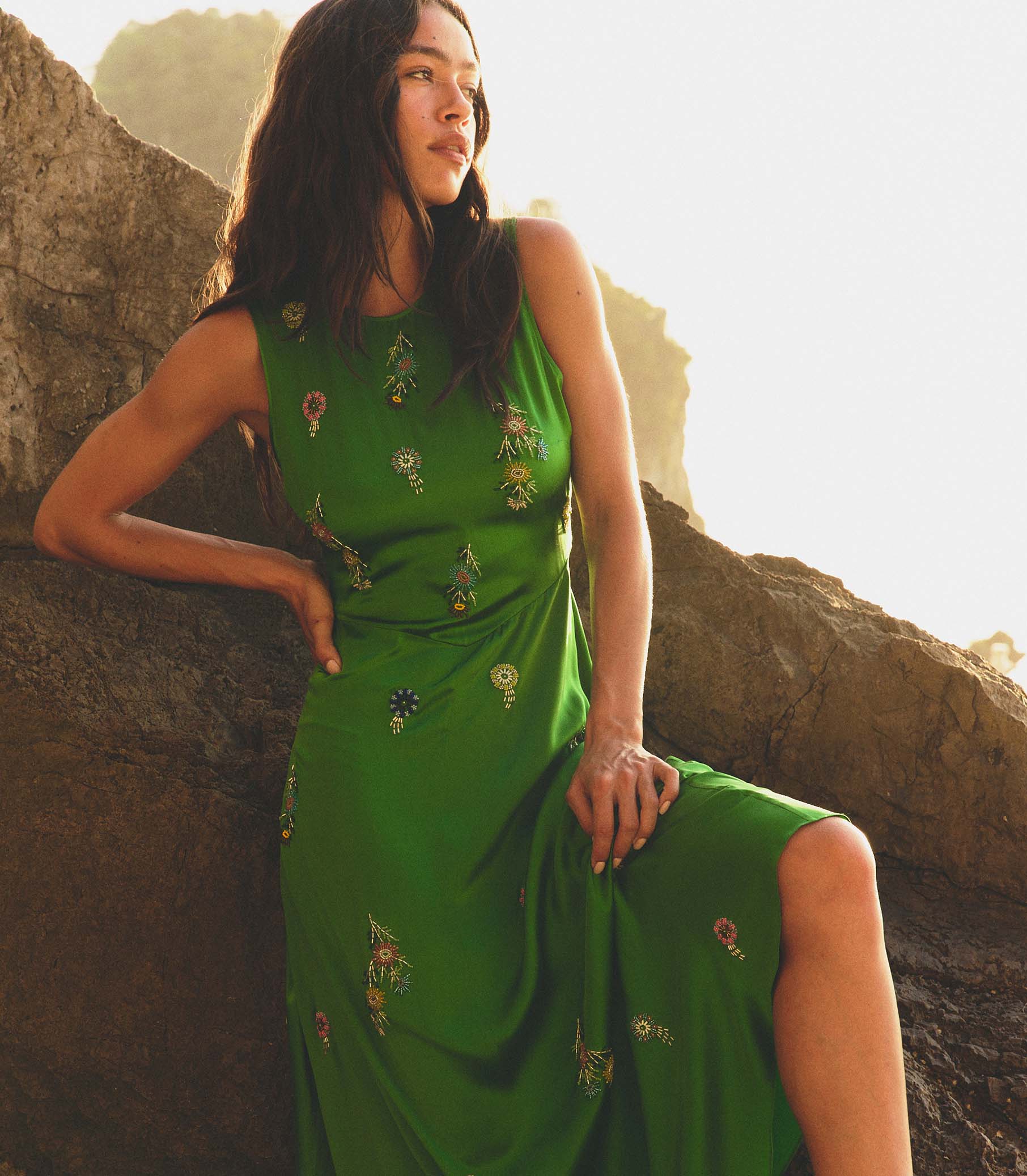AMARI DRESS -- EMERALD