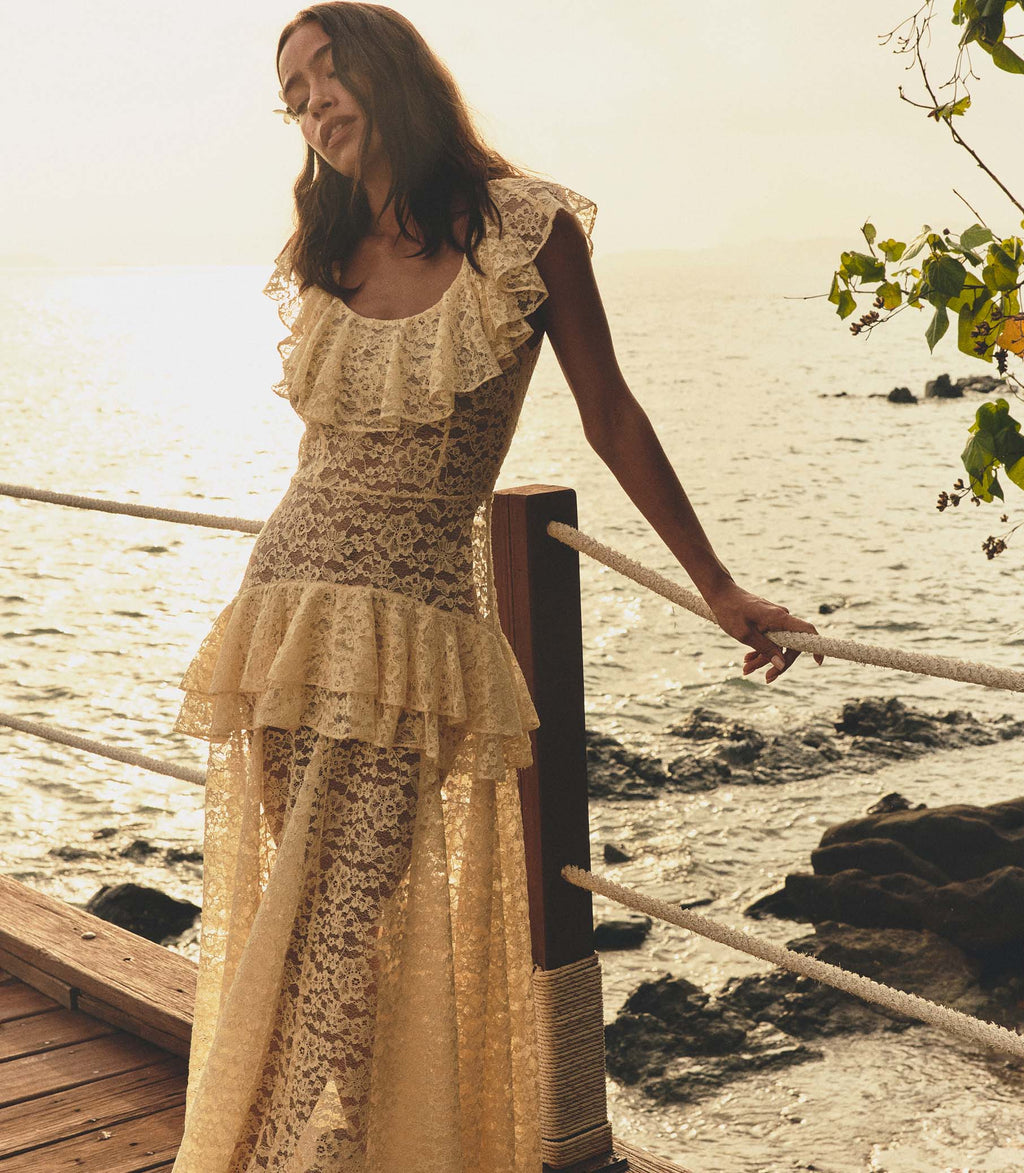 COSTINE DRESS -- VANILLA