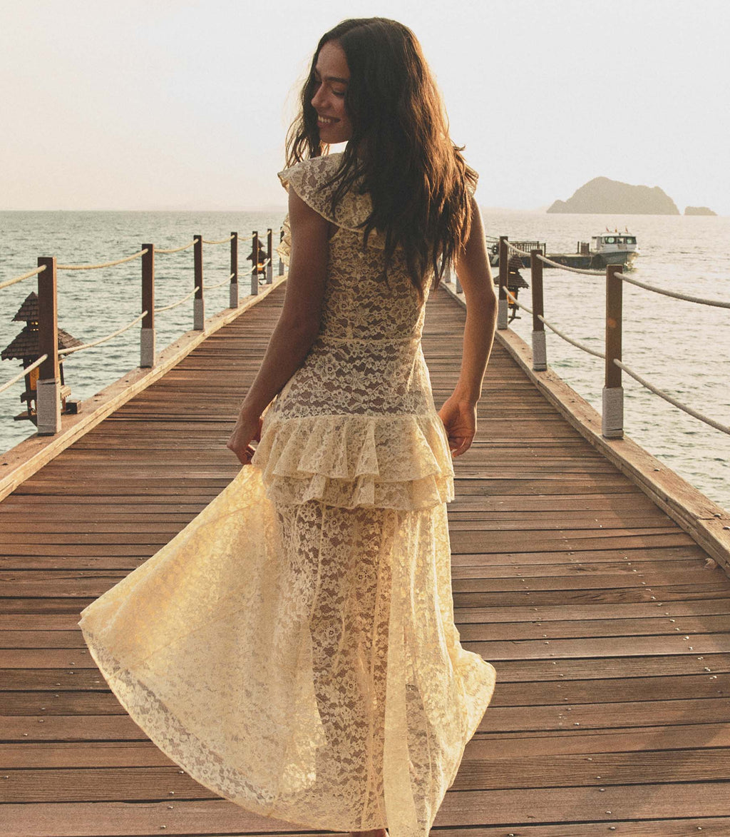 COSTINE DRESS -- VANILLA