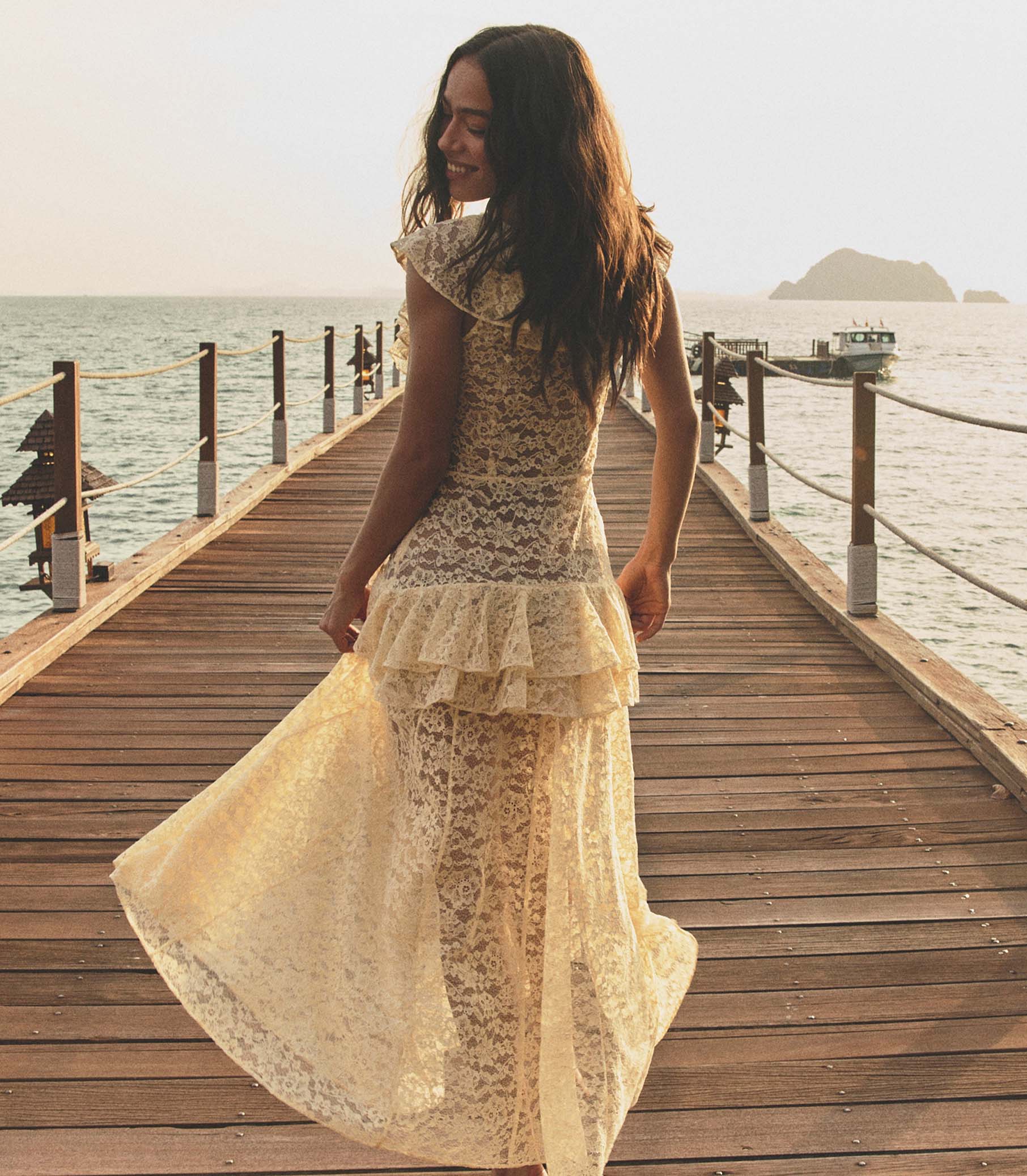 COSTINE DRESS -- VANILLA