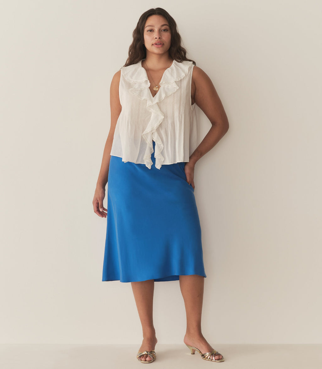 ELOWENA SKIRT -- BLUE TOURMALINE