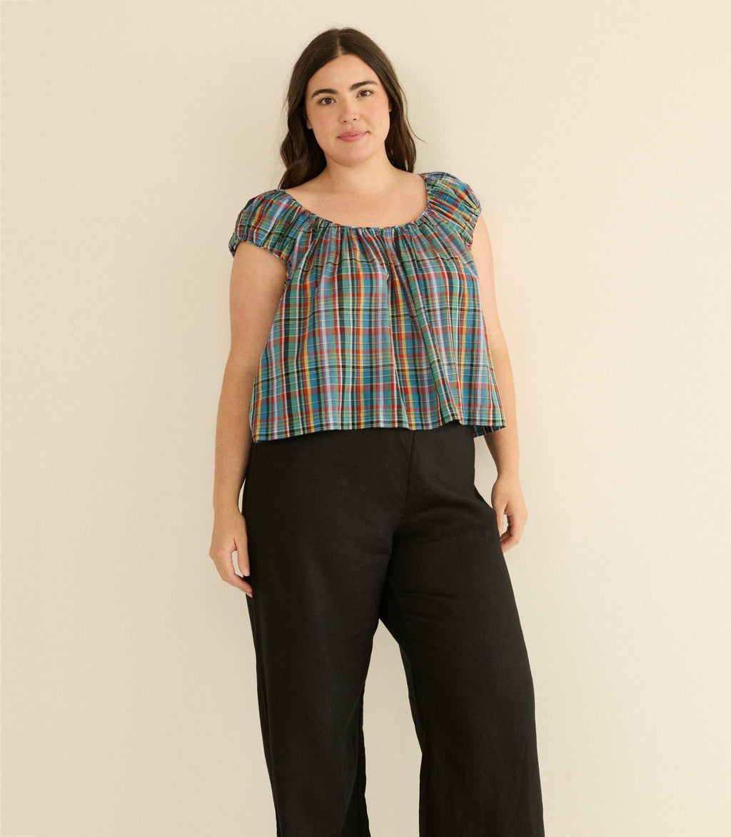 LAVON LINEN PANT -- BLACK