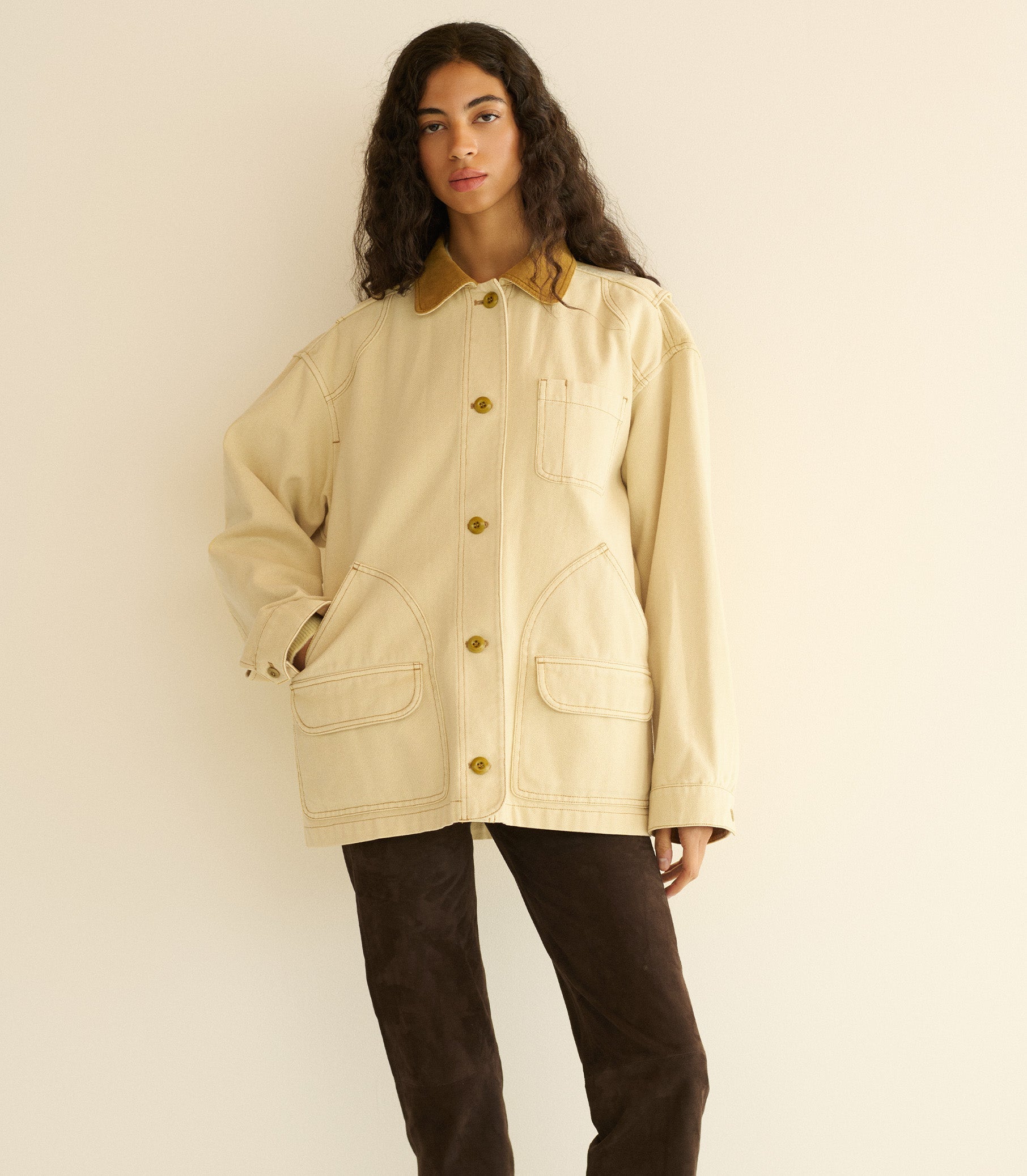 PASCUAL JACKET -- STRAW